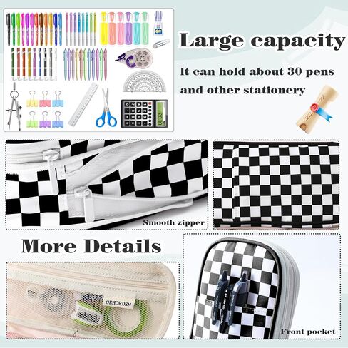 Big Capacity Pencil Case Portable Stationery Pen Bag With Zipper Capacity Pencil Pouch Organizer for Office College School(Orange) in Saudi Arabia