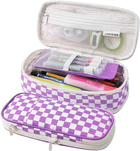 Big Capacity Pencil Case Portable Stationery Pen Bag With Zipper Capacity Pencil Pouch Organizer for Office College School(Orange) in Saudi Arabia