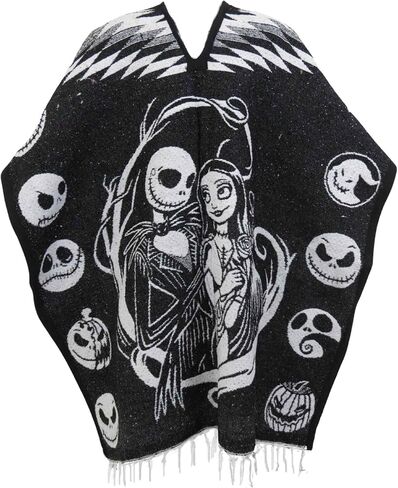 Leos Imports بطانية المعطف المكسيكي Cobija Halloween Nightmare Design مقاس واحد للجنسين بانشو in Kuwait