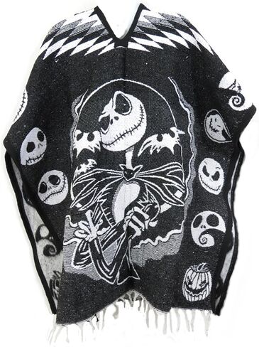 Leos Imports بطانية المعطف المكسيكي Cobija Halloween Nightmare Design مقاس واحد للجنسين بانشو in Kuwait