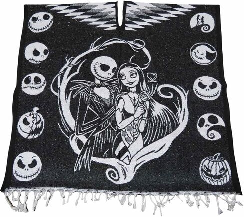 Leos Imports بطانية المعطف المكسيكي Cobija Halloween Nightmare Design مقاس واحد للجنسين بانشو in Kuwait