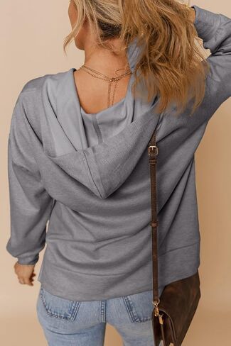Dokotoo Women's Casual Sweatshirts Long Sleeve Solid Color Loose Hoodies 2024 Trendy Outfits Pullover Tops in Saudi Arabia