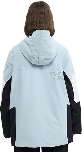 Ski Jacket Snowboard Anorak Coat Pullover Baggy Snow Hooded Insulated Hoodie Waterproof Warm for Women Men in Saudi Arabia