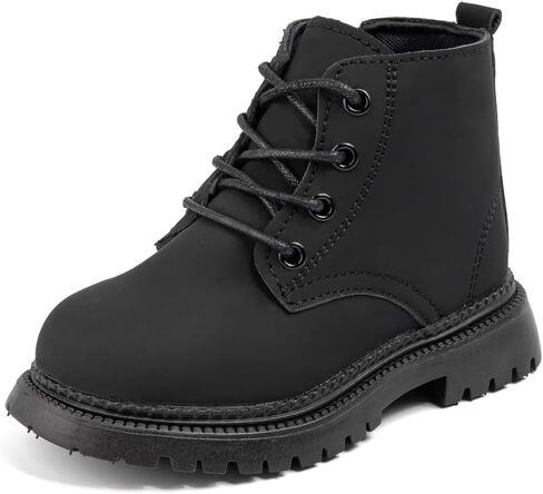 Casazoe طفل الفتيات الفتيان أحذية الأطفال الصغار الكلاسيكية المشي لمسافات طويلة الأحذية الجانب سستة عارضة المشي أحذية العمل عالية أعلى الدانتيل يصل القتالية حذاء من الجلد in Kuwait