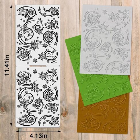 Hying Christmas Reindeer Plastic Embossing Folders for Card Making, 3D Textured Forest Embossing Folder DIY Craft Template Xmas Trees Folders for Scrapbooking Photo Album Supplies in Saudi Arabia