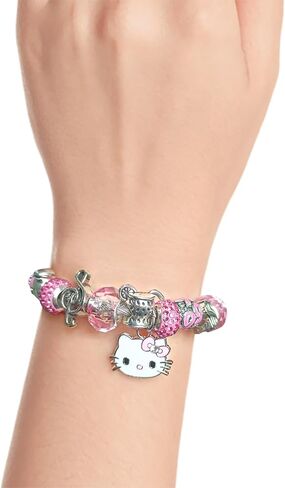 Cute Bracelets, Adjustable Stainless Steel Composite Bracelet Bangles, Classic Cartoon Design Jewelry, Gift for Her (Pink) in Saudi Arabia