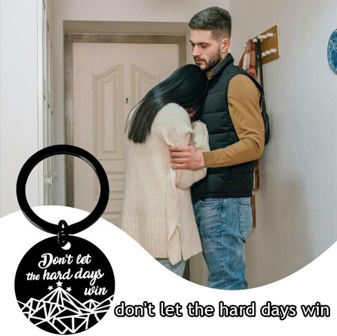 هدايا تشجيعية تحفيزية إيجابية للنساء والرجال، هدايا عيد الميلاد لعيد الميلاد للأخ الشقيق، هدايا دعم لابنته، لا تدع الأيام الصعبة تفوز بسلسلة مفاتيح للأم والأب in Kuwait