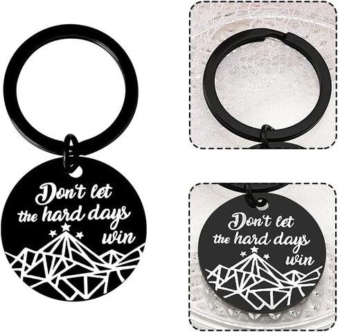 هدايا تشجيعية تحفيزية إيجابية للنساء والرجال، هدايا عيد الميلاد لعيد الميلاد للأخ الشقيق، هدايا دعم لابنته، لا تدع الأيام الصعبة تفوز بسلسلة مفاتيح للأم والأب in Kuwait