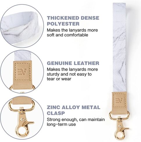EcoVision Pack of 2 Keychain Lanyards for Keys, Wristlet Key Chains for Women, Key Holder Lanyards with 4 Keyrings. in Saudi Arabia