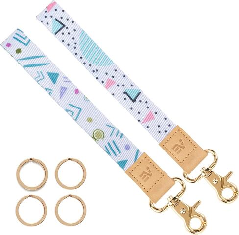 EcoVision Pack of 2 Keychain Lanyards for Keys, Wristlet Key Chains for Women, Key Holder Lanyards with 4 Keyrings. in Saudi Arabia