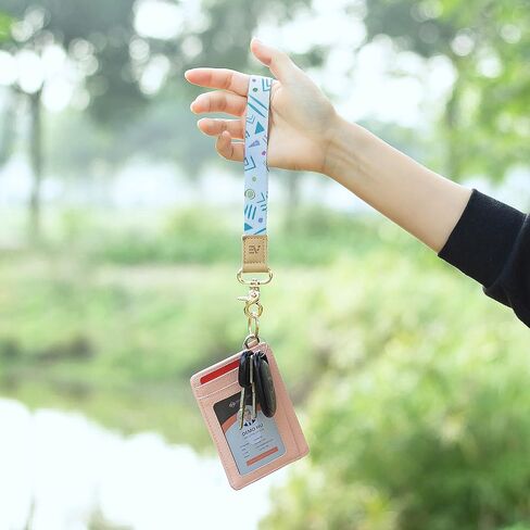 EcoVision Pack of 2 Keychain Lanyards for Keys, Wristlet Key Chains for Women, Key Holder Lanyards with 4 Keyrings. in Saudi Arabia