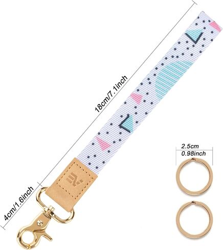 EcoVision Pack of 2 Keychain Lanyards for Keys, Wristlet Key Chains for Women, Key Holder Lanyards with 4 Keyrings. in Saudi Arabia