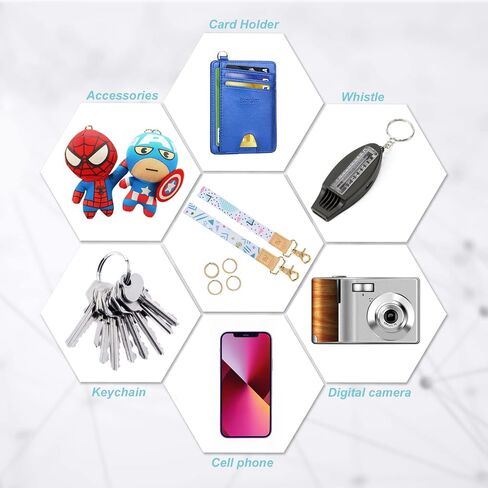 EcoVision Pack of 2 Keychain Lanyards for Keys, Wristlet Key Chains for Women, Key Holder Lanyards with 4 Keyrings. in Saudi Arabia