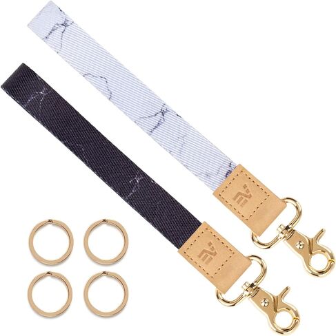 EcoVision Pack of 2 Keychain Lanyards for Keys, Wristlet Key Chains for Women, Key Holder Lanyards with 4 Keyrings. in Saudi Arabia