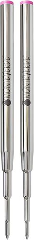 Monteverde USA Ballpoint Refill to Fit Montblanc Ballpoint Pens - Medium Point, Soft Roll, Black (2 Pack) (M132BK) in Saudi Arabia