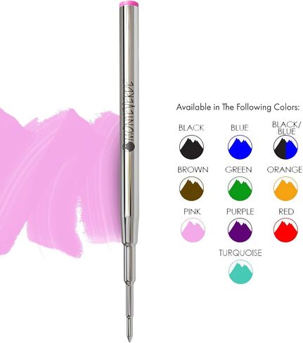 Monteverde USA Ballpoint Refill to Fit Montblanc Ballpoint Pens - Medium Point, Soft Roll, Black (2 Pack) (M132BK) in Saudi Arabia