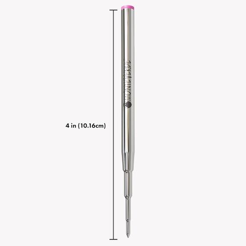 Monteverde USA Ballpoint Refill to Fit Montblanc Ballpoint Pens - Medium Point, Soft Roll, Black (2 Pack) (M132BK) in Saudi Arabia