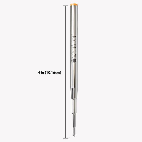 Monteverde USA Ballpoint Refill to Fit Montblanc Ballpoint Pens - Medium Point, Soft Roll, Black (2 Pack) (M132BK) in Saudi Arabia