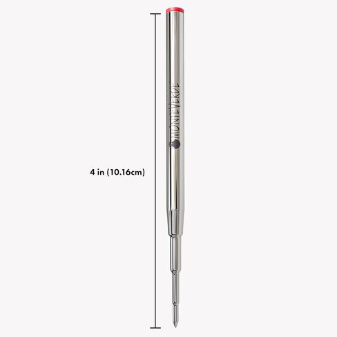 Monteverde USA Ballpoint Refill to Fit Montblanc Ballpoint Pens - Medium Point, Soft Roll, Black (2 Pack) (M132BK) in Kuwait