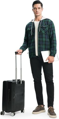 TBMPOY Men's Flannel Jacket Fleece Lined Plaid Sherpa Full Zip Winter Hoodie Warm Coat Long Sleeve Casual Zipper Pockets in Kuwait