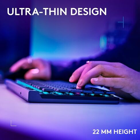 Logitech G515 TKL Wired Low Profile Gaming Keyboard, Fully Customizable RGB, Double-Shot PBT Keycaps, Tactile/Brown Switches - Black in Saudi Arabia