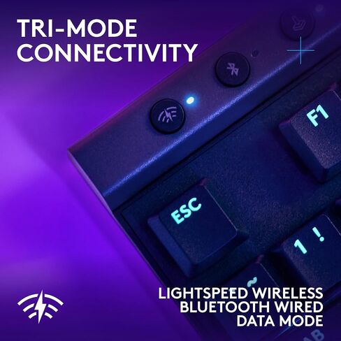 Logitech G515 TKL Wired Low Profile Gaming Keyboard, Fully Customizable RGB, Double-Shot PBT Keycaps, Tactile/Brown Switches - Black in Saudi Arabia