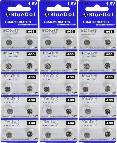 BlueDot Trading AG3 LR41 SR41 392 196 خلية عملة معدنية قلوية 1.55 فولت للساعات والآلات الحاسبة والألعاب والمنتجات الإلكترونية الأخرى، الكمية 10 قطع in Kuwait