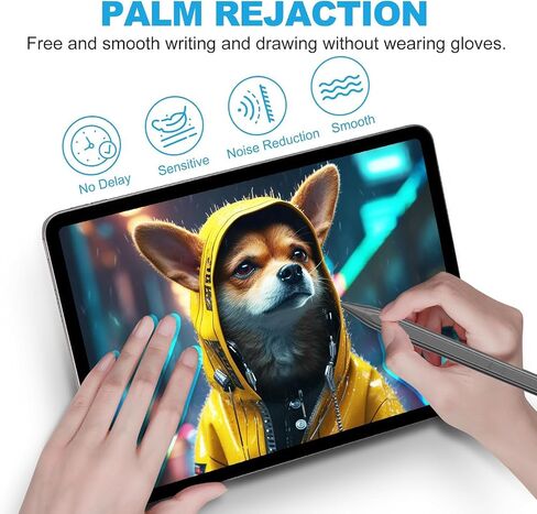 قلم ستايلس لجهاز iPad، قلم iPad لشحن 10 دقائق، عمر بطارية 20 ساعة قلم Apple iPad، قلم Apple الجيل الأول/الثاني، iPencil 9th&10، رفض راحة اليد، حساسية الإمالة، لجهاز iPad 2018-2023 (أسود) in Kuwait