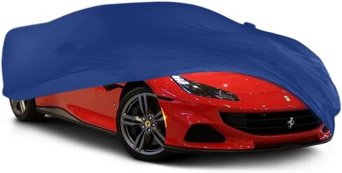 Premium Luxury Car Cover for Ferrari 430 458 488 California F12 Portofino 812 Superfast Indoor Cover Ultra Soft Elastic Fabric for High End Cars (Ferrari California - Blue Indoor) in Saudi Arabia