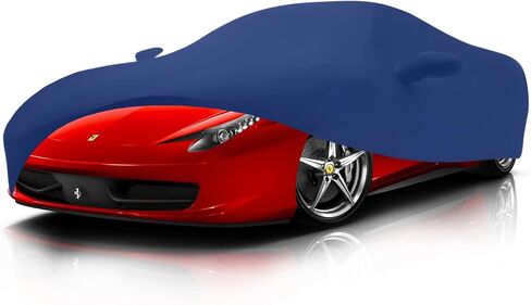 Premium Luxury Car Cover for Ferrari 430 458 488 California F12 Portofino 812 Superfast Indoor Cover Ultra Soft Elastic Fabric for High End Cars (Ferrari California - Blue Indoor) in Saudi Arabia