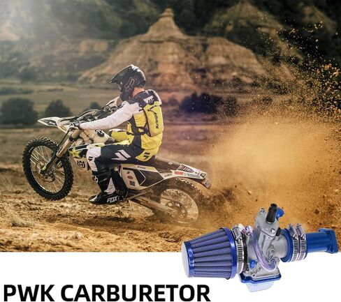 مكربن ​​PWK 24 مم 40 قطعة مكربن ​​رئيسي لمشعب السحب النفاث لمحرك Predator 212cc 196cc Coleman CT200U GX160 6.5HP MB200 KT196 Go Kart Mini Bike BT200X محرك أجزاء الأداء (أزرق) in Kuwait