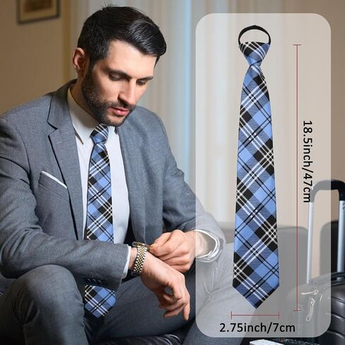 Mens Ties Pre Tied Ties for Men, Adjustable Mens Zipper Tie 4pcs Mens Neckties for Business Wedding Casual in Saudi Arabia