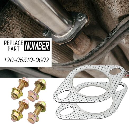6 قطعة 120-06310-0002 2 قطعة 2.5 "سيارة العادم طوقا 4 قطعة M10 * 1.5 40 مللي متر شفة الترباس المكسرات ارتفاع درجة الحرارة المواد الترباس العادم طوقا الحافة in Saudi Arabia