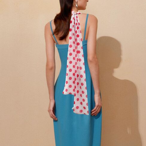 2PCS Women's Scarf Pink Dot and Retro Blue Glasses Halloween Party Props Accessories Costume in Kuwait