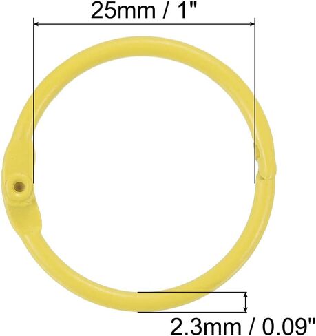 PATIKIL Loose Leaf Binder Rings 1 Inch, 15 Pack Metal Flash Card Book Binding Rings for Key Chain Index Card Scrapbooks, Bright Blue in Saudi Arabia