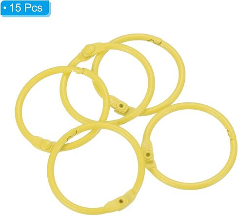 PATIKIL Loose Leaf Binder Rings 1 Inch, 15 Pack Metal Flash Card Book Binding Rings for Key Chain Index Card Scrapbooks, Bright Blue in Saudi Arabia