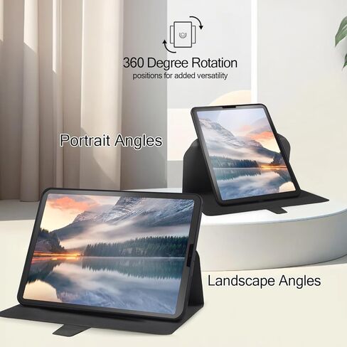 حافظة لجهاز iPad الجيل العاشر مقاس 10.9 بوصة - حامل ذكي مع وظيفة دوران 360 درجة، مشبك مغناطيسي، تنبيه/غفو تلقائي لجهاز iPad الجيل العاشر 2022، أبيض in Kuwait