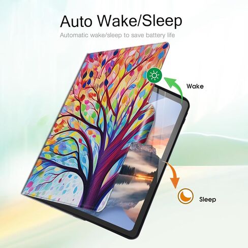 حافظة لجهاز iPad الجيل العاشر مقاس 10.9 بوصة - حامل ذكي مع وظيفة دوران 360 درجة، مشبك مغناطيسي، تنبيه/غفو تلقائي لجهاز iPad الجيل العاشر 2022، أبيض in Kuwait