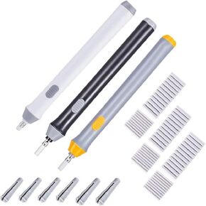 3 Set Electric Eraser, Electric Eraser Kit Battery Operated Eraser Automatic Pencil Eraser with 66pcs Additional Replaceable Rubbers for Artists, Art Pencils, Drawing, Painting, 3 Colors