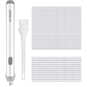 Battery Operated Pencil Eraser for Sketching Pencils/Drafting/Drawing/Graphite Pencils, Couture Creations Creative Detailer Tool, AFMAT Electric Eraser Kit for Artists, 140 Refills