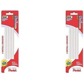 Pentel® Clic Eraser™ Refills, 3 1/2", White, Pack Of 4