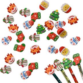 32 Pcs Pencil Eraser Toppers for Kids, 3D Cute Monkey Pencil Top Erasers Cap Erasers