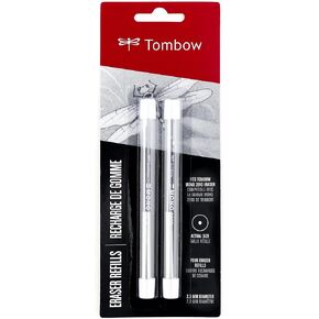 Tombow 57316 MONO Zero Eraser Refills, Round 2.3mm, 2-Pack