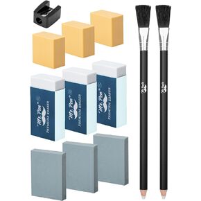 Mr. Pen Art Eraser Set - 12 Pcs, Kneaded & Gum Erasers for Artists