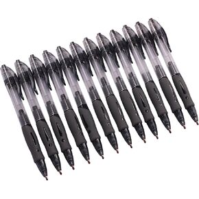 PASOL 12 Pack Gel Pens, Retractable Gel Ink Rollerball Pens, 0.5mm Fine Tips with Smooth Writing (Black) in Kuwait