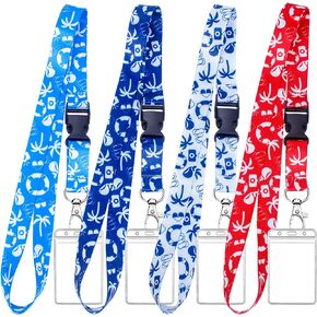 4 Pcs Cruise Lanyards with 6 Pcs Luggage Tag Holders, Cruise Luggage Tag Holder & Cruise Lanyard with Ship Card Holder for Carnival, NCL, MSC, Costa & Princess 2025-2026, Cruise Ship Essentials