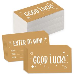 300 Pcs Classic Enter to Win Raffle Tickets Cards 3.5 x 2 Inch Entry Form Ticket Cards for Contest, Auction, Raffles, Ballot Box with Space for Name, Email Address Phone Number Fields (300)