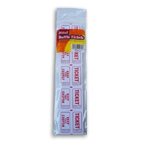 Double Stub Raffle Tickets for Fairs, Events, Giveaways, and More - 200 Count - Color Varies