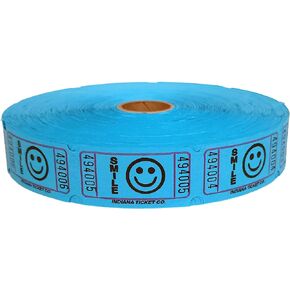 Indiana Ticket CO. 2,000 Purple Smile Single Roll Tickets, Premium Quality Tickets, Tickets for Events, Carnivals, Door Prizes, Drinks and More(2,000, Purple)