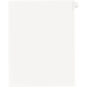 Avery Individual Legal Exhibit Dividers, Allstate Style, A, Side Tab, 8.5 x 11 inches, Pack of 25 (82163)